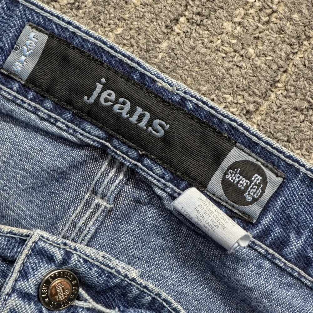 Vintage Levis SilverTab Carpenter Shorts Mens 34 Baggy Denim Blue 90s Y2K Skater